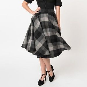 Plaid circle skirt